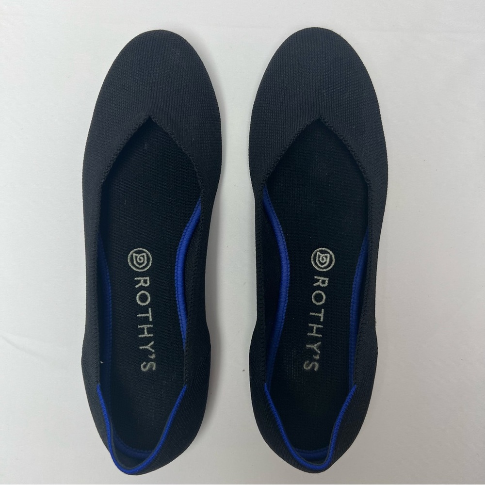 ROTHY’s FLATS Womens 10 Black Stretch Slip-on Shoes Comfortable Travel Packable